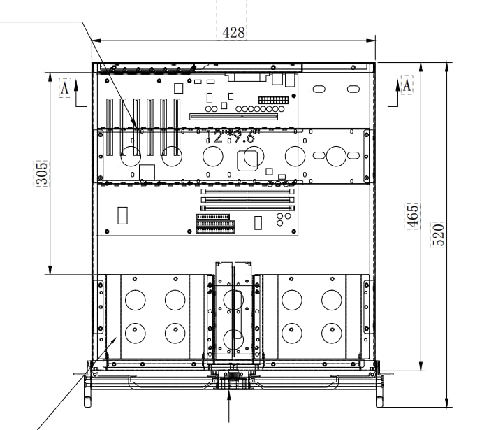 4U Rackmount Server Chassis with 6 x 5.25 Front Bays + 1 x 3.5 + 4 x 2.5 Bays