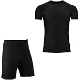 ROAR-INT MMA Rash Guard & BJJ Shorts Set Kids Fight Training Grappling Wear Jiu Jitsu Gi Trunks Outfit Set