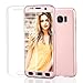 Samsung Galaxy S7 Edge Case, VPR 3 in 1 Ultra Thin Full Body Protection Slim Hard Premium Luxury Cover Shock Absorption PC [With TPU and Film Screen Protector] case for Galaxy S7 Edge 2016 (RoseGold)