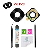 OmniRepairs-For Samsung Galaxy S7 SM-G930 Rear Facing Glass Camera Lens Replacement Assembly (2 Pieces) with Pre-installed Adhesive and Repair Toolkit