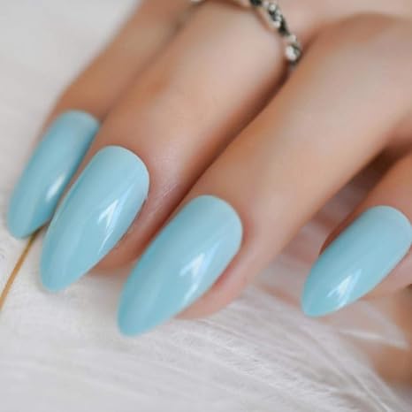 Amazon Co Jp Zyss ネイルステッカー鋭いネイルアートアクリルfalse爪先端の赤ちゃんグリーンブルーがフルカバー偽の爪 ホーム キッチン