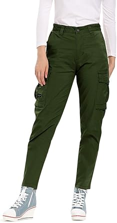 ladies multi pocket trousers