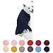 Blueberry Pet Classic Wool Blend Cable Knit Pullover Dog Sweater in Dress Blue, Back Length 20