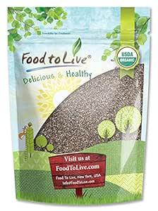 Organic Chia Seeds, 8 Ounces — Black, Vegan, Kosher, Non-GMO, Great for Smoothies