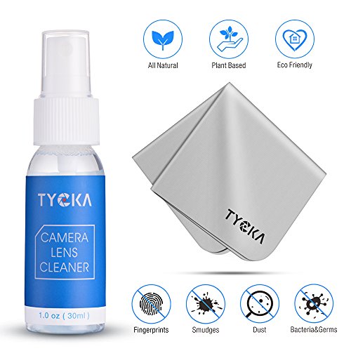 TYCKA Camera Cleaning Kit TK004 (with Waterproof Bag), 30ml Non-Toxic Alcohol-Free Cleaning Solution, Improved uni-Body air Blower, lenspen, Microfiber Cleaning Cloth for DSLR, Lens and Electronics