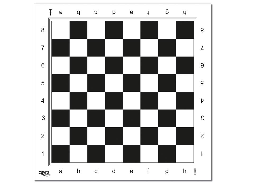 Cayro - Professional chessboard - black and white - plastic board - size 45 x 45 cm - impeccable workmanship - elegant design - robust and durable