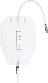E&E Catheter Leg Bag 750ml with Long Tube & Lever Tap Valve - 10 Pcs view 1