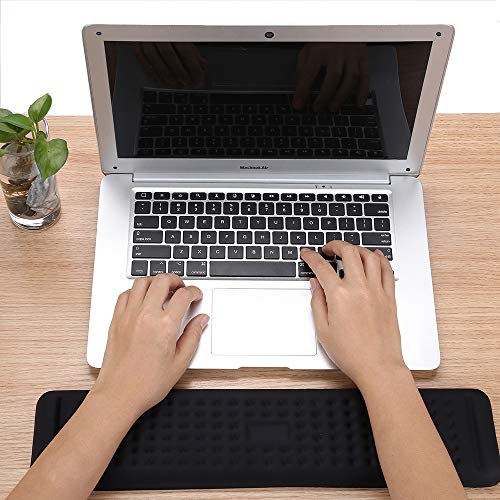 Aelfox Gaming Keyboard Wrist Rest, Memory Foam Wrist Support Wrist Pad for Keyboard Wrist Pain Relief for Office, Home Office, Computer, Laptop(17.32 x 3.94 x 0.79 inch)