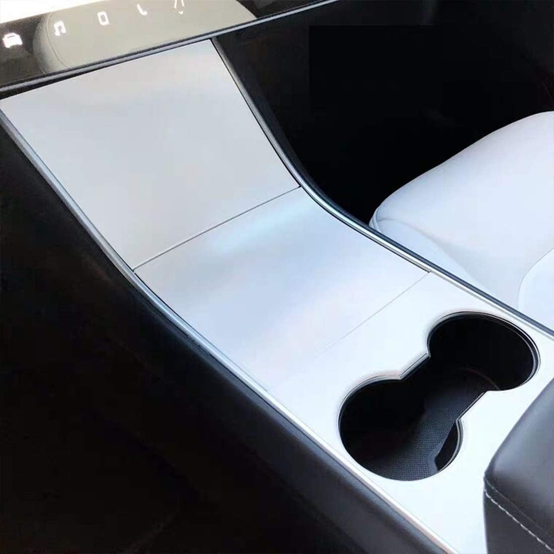 Model 3 Center Console Wrap ABS Matte Carbon Fiber Console Cover