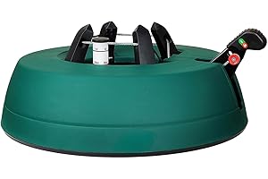 Leejec Christmas Tree Stand with Water Reservoir, Fast Clamped 10 Ft Real Tree with 5.5" Diameter, Water Level Indicator Equipped, No Assembly Required