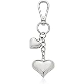 CUFELMU Heart KeyChain for Women Bagchain Gold Silver Fashion Keychains Accessories