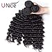 UNICE Deep Wave Human Hair Weave 3 Bundles Peruvian Virgin Hair Human Hair Extensions for Sew in Natural Color 100g/pc 18 20 22 inches