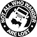 Vinyl Decal Car Sticker for Jeep Enthusiasts Not All Who Wander are Lost, 5.8 Inches Diameter with White Graphics for Rear Glass Window (White)
