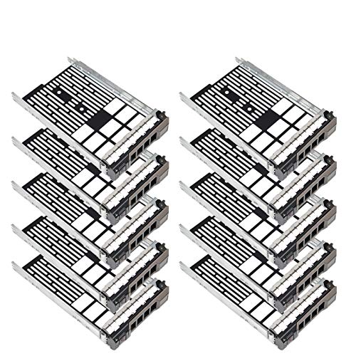 Heretom 10-Pack 3.5" Hard Drive Caddy F238F 0F238F 0G302D 0X968D For Dell Poweredge Server T320 T410 T430 R515 R520 R610 R710 T610 T710 R720xd R730 MD3200 MD3600i + screws SAS SATA Tray