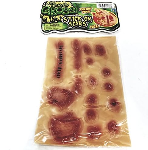 Thats Gross Fake Stick On Scars Realisitic Looking Cuts &amp; Wounds Costume