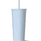 Hydrapeak Journey 25 oz Insulated Tumbler with Lid and Straw, Iced Coffee Cup, Reusable Stainless Steel Water Bottle Travel Mug, Gifts for Women Men, Powder Blue