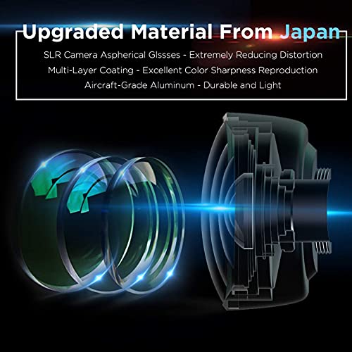 Conception De Lignes Ondulées Objectifs De Caméra De Téléphone HD-Objectifs avec 0.6X Super Grand Angle + 15X Macro + Objectif Fisheye 0.28X Compatible avec iPhone,Samsung Huawei iPad etc (Noir)