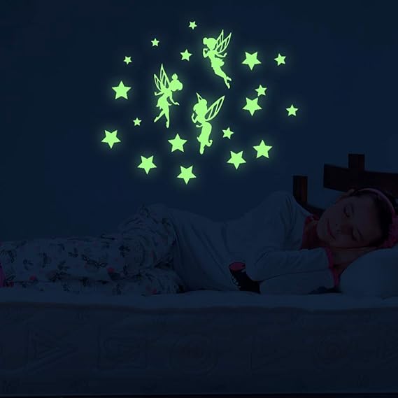 Peintures Outils Et Traitement Des Murs Pack Adhesifs Muraux De 9 Nuages Et 18 Etoiles Decoration Pour Chambre Bebe Et Enfant Autocollant Fluorescent Et Lumineux Jusqua 5 Heures De Suite Sticker Phosphorescent
