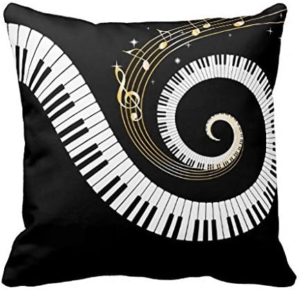 DNArtSaleStore 18X18 Fashion Throw Pillow Case Shell Decorative Cushion Cover Pillowcase Piano Music E:779