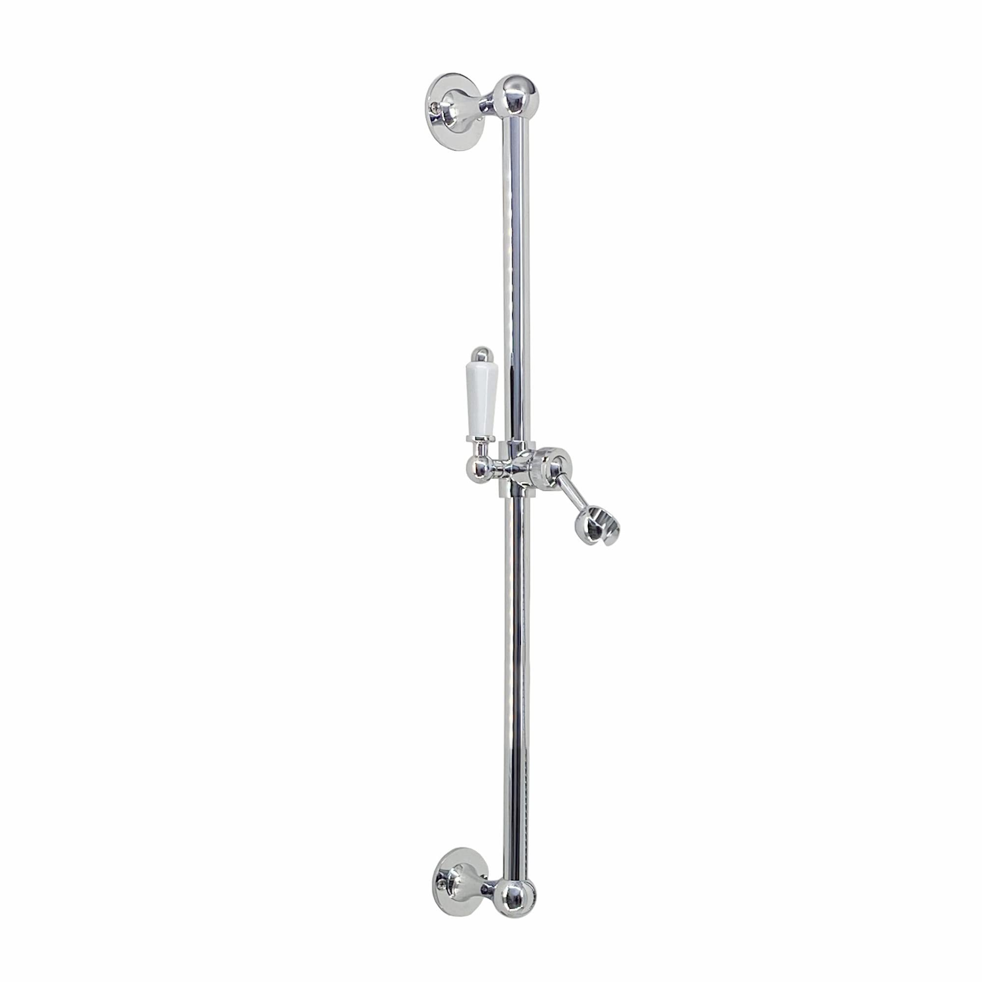 ENKI S17 Shower Slide Rail Riser Chrome Head Holder Bar Traditional Solid Brass