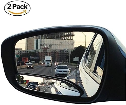 Blind Spot Mirrors,LTJ up-down ABS HD Ultra Frame Convex Glass Fit Stick-on Design For Blind Side For All Universal Vehicles Car SUV Truck RVs Vans (Pack of 2) (Slender-Edged)