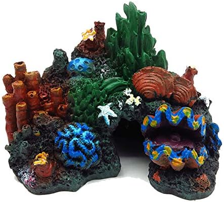 Tutuziyyy Aquarium Coral Stone Plastic Resin Aquarium Landscape Decoration Painted Coral Reef Ornament