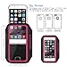 Phone 8 Plus, 7 Plus Armband, JEMACHE Gym Running Workout Exercise Pouch Phone Holder Arm Band Case for Phone 6/6S/8/7 Plus Support Touch ID Access (Rosy)