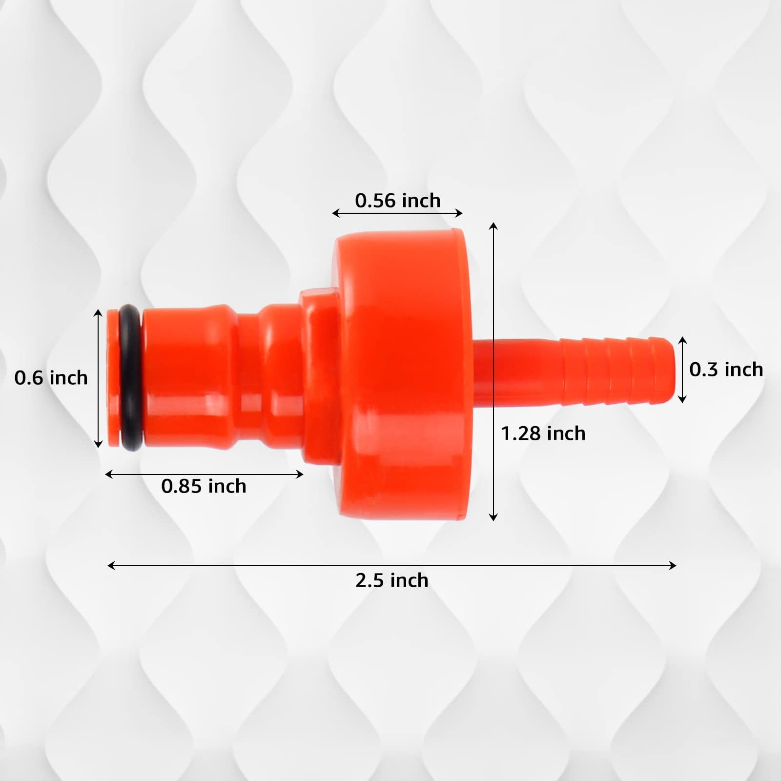 FERRODAY 3 Pack Carbonation Cap Forced Carbonation with PET Bottle 5/16 Barb CO2 Coupling to Carbonate Soda Beer Water PET Bottle Filling Carbonation Cap with No Fall Off Flat Gasket & Thick O-ring