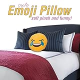 Emoji Cute Pillow Tears of Happiness Face - Laughing Joy Yellow Stuffed Soft Plush Very Comfortable and Funny Set of All Collection - Perfect Fun Item for all Ages 14