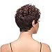 Aoert Synthetic Short Little Curly Wigs for Black Women Heat Resistant Brown Wig 6