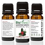 Biofinest Wintergreen Oil - 100% Pure Wintergreen Essential Oil - Premium Organic - Therapeutic Grade - Aromatherapy - Boost Digestion - Strengthen Muscle - FREE E-Book (10ml)