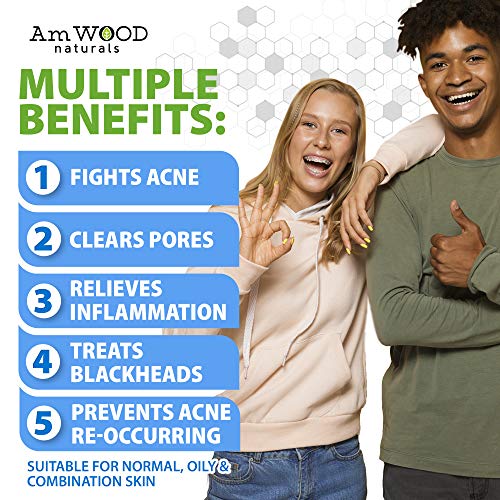 Acne Spot Treatment Cream - Made in USA - Fast-Acting Formula for Clearing Severe Acne from Face & Body - Effective & Invisible Cystic Acne Cleanser Solution for Teens & Adults