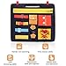 FBve Busy Board for Toddlers, Montessori Basic Skills Toddler Activity Board for Fine Motor Skills & Learn to Dress - Educational Learning Toys