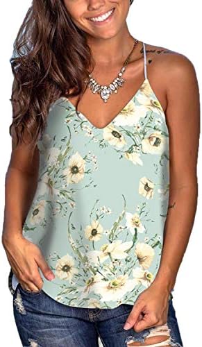 WFTBDREAM Women's Summer Sleeveless Floral Print Casual Tank Tops Shirts