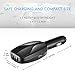 JINPUS Car Charger Adapter Dual USB Port, Air Purifier for Car -Edge Holes Release Anions, Middle Holes Can Add Essential Oil (Not Included) to as Aroma Diffuser, Remove Bad Smell and Odors (Black)