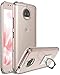 Moto G5S Plus, Style4U Scratch Resistant Shock Absorbent Ultra Slim Transparent Clear PC Back TPU Bumper Protective Case Cover for Moto G5S Plus w/ 2 Ring Holder Kickstands [Rose Gold]