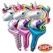 Elesa Miracle 24pcs Unicorn Inflatable Stick Value Set Unicorn Party Decoration Unicorn Balloon