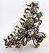 New Style Multi-color Crystal Bronze Metal Alloy Flower Hair Claws Clips Pins #86 by beautyxyz