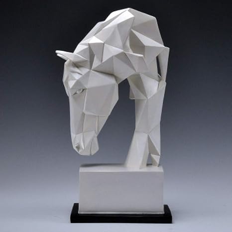 Bozny Sculpture Statue Nordic Origami Horse Head Statues