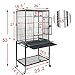ZENY Bird Cage with Stand Wrought Iron Construction 53-Inch Pet Bird Cage Play Top Parrot Cockatiel Cockatoo Parakeet Finches Birdcagethumb 3
