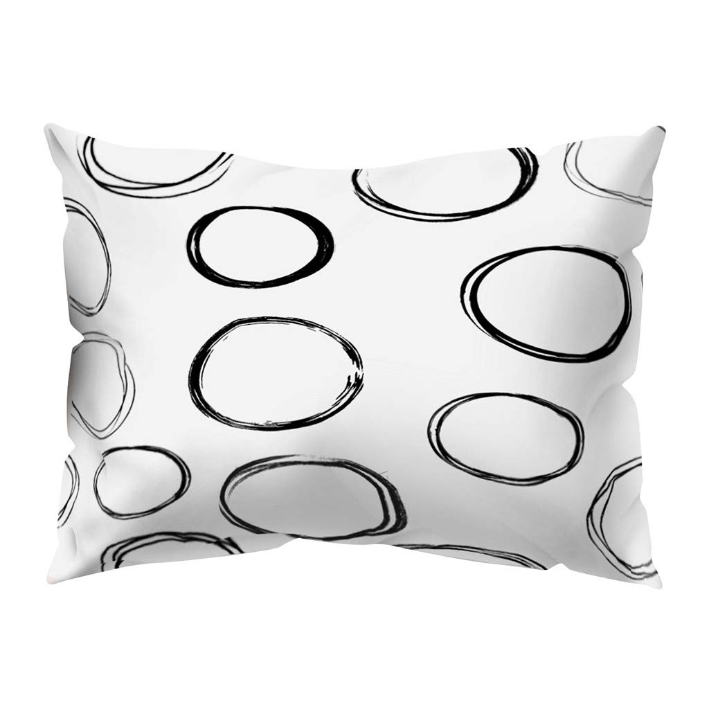 Amazon Com Black And White Geometric Throw Pillow Cover