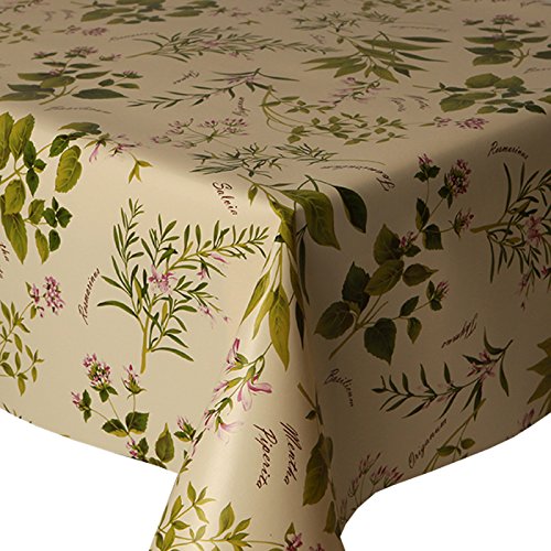 PVC Tablecloth Herb Garden 2.5 Metres (250cm x 140cm), Rosemary Sage