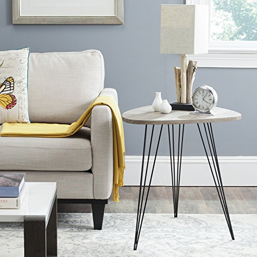 Safavieh Home Collection Wolcott Mid-Century Modern Grey and Black Side Table