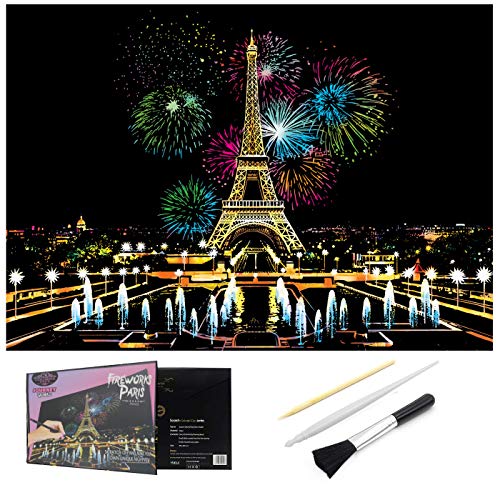 Scratch Art For Adults, Scratch Paper Rainbow Painting Sketch Pads DIY