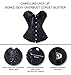 SHAPERX Women's Sexy Lace up Back Satin Overbust Corset Waist Cincher Corset Bustier Top Lingerie Dress Costume With G-string Black, SZ1070-Black-XXL