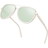 BIRCEN Polarized Sunglasses for Women UV - Protection Womens Retro Mirrored Shades with Acetate Frame BC2001