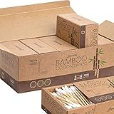 1000 Count Cotton Swabs - Cotton Buds, Organic Cotton Swab, Multipurpose Highly Absorbent Hygienic, Recyclable & Biodegradable Bamboo Cotton Sticks for Beauty Care, Painting, Jewelry, Pet Care(5 Pack)