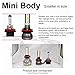 SNSOU Mini H4 LED Headlight Bulbs, 60W 10000Lm 4700Lux 6000K Cool White Extremely Bright 30mm Heatsink Base CREE Chips 9003 Hi/Lo Conversion Kit 1 Pair (12 Months Warranty)