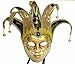 Venetian Gold Jester Full Face Masquerade Carnival Mask for Women