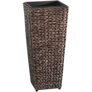 GARTENFREUDE Pflanzkübel Pflanzgefäße Blumenkübel Blumentopf für Blumen etc. mit Wasserhyazinthe 28 x 28 x 60 cm, inkl…